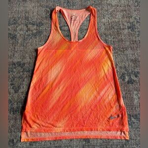 Nike Dri-Fit Sunset Orange Women’s Sheer Tank Top Size XS